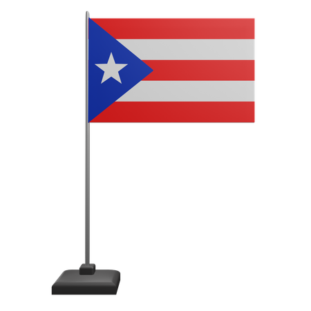 Bandeira de porto rico  3D Icon