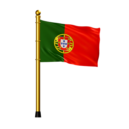 Bandeira de portugal  3D Icon