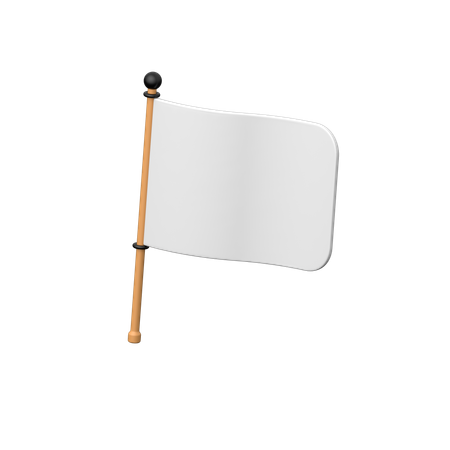 Bandeira de rendição  3D Icon