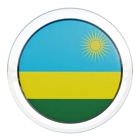 Bandeira de Ruanda  3D Flag
