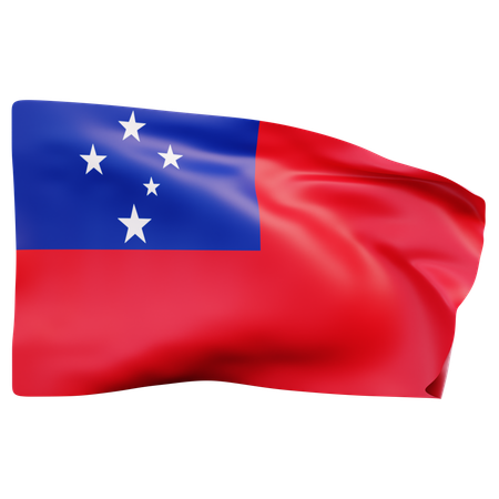 Bandeira de samoa  3D Icon