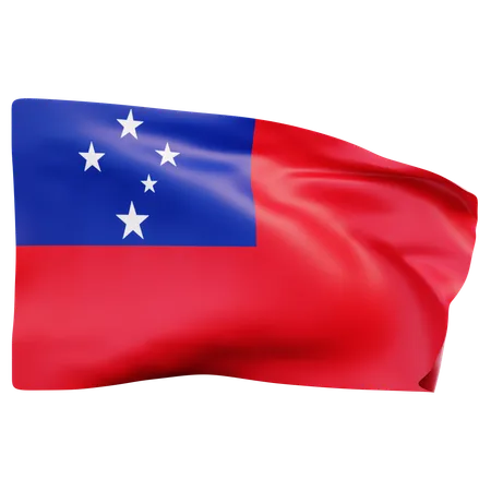 Bandeira de samoa  3D Icon