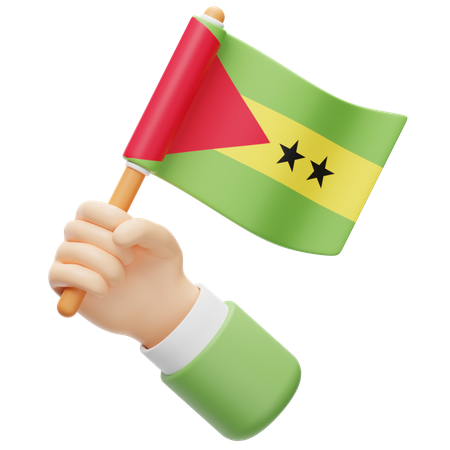 Bandeira de São Tomé e Príncipe  3D Icon