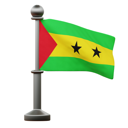 Bandeira de São Tomé e Príncipe  3D Icon