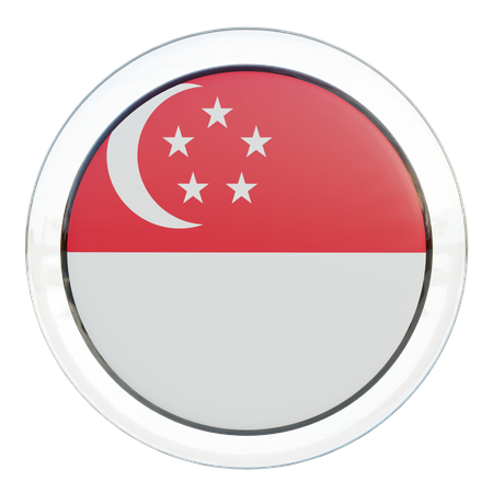 Bandeira de Singapura  3D Flag