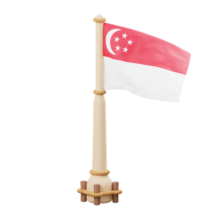 Bandeira de Singapura  3D Icon