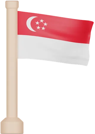 Bandeira de Singapura  3D Icon