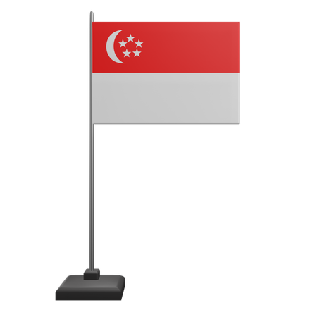 Bandeira de Singapura  3D Icon