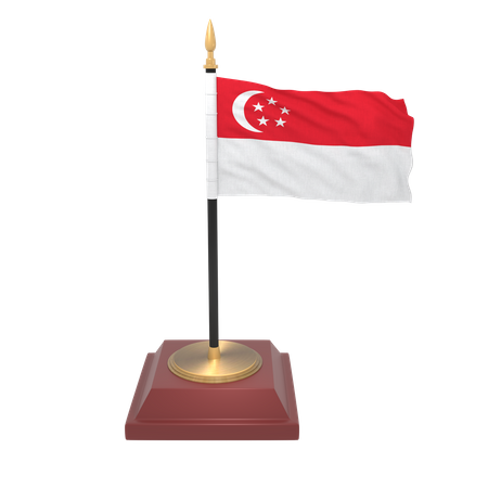 Bandeira de Singapura  3D Icon