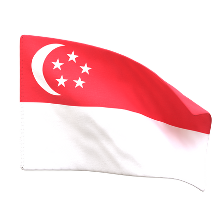 Bandeira de Singapura  3D Icon