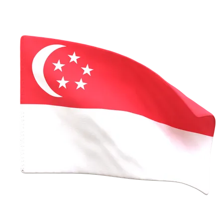 Bandeira de Singapura  3D Icon