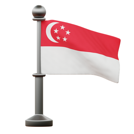 Bandeira de Singapura  3D Icon