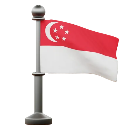 Bandeira de Singapura  3D Icon