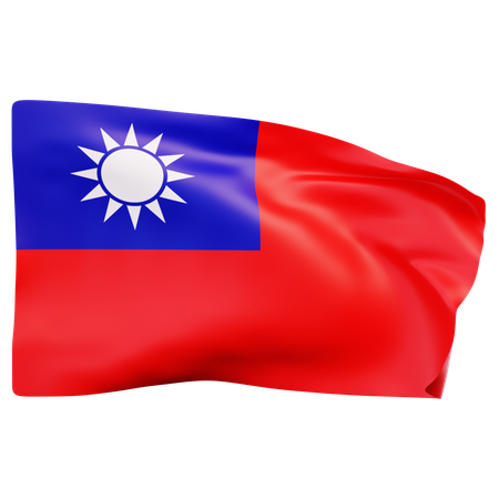 Bandeira de taiwan  3D Icon