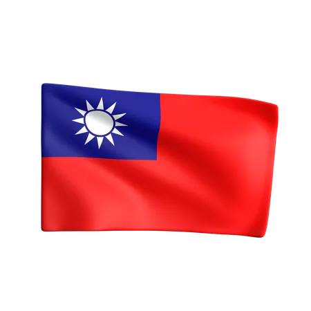 Bandeira de taiwan  3D Icon