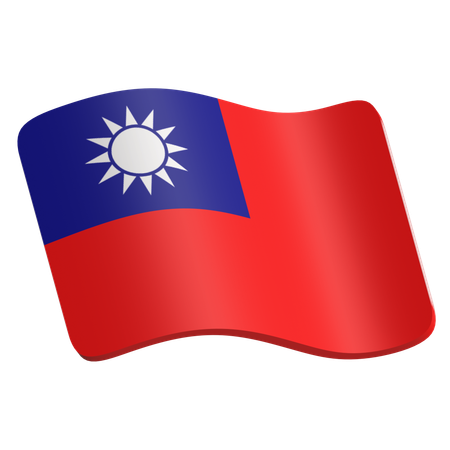 Bandeira de taiwan  3D Icon