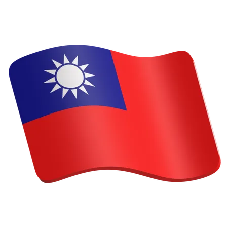 Bandeira de taiwan  3D Icon