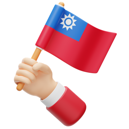 Bandeira de taiwan  3D Icon