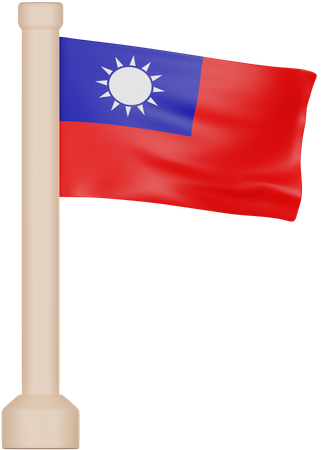 Bandeira de taiwan  3D Icon