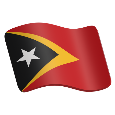 Bandeira de timor leste  3D Icon