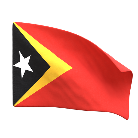 Bandeira de timor leste  3D Icon