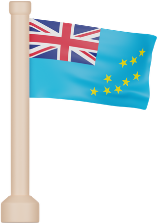 Bandeira de tuvalu  3D Icon