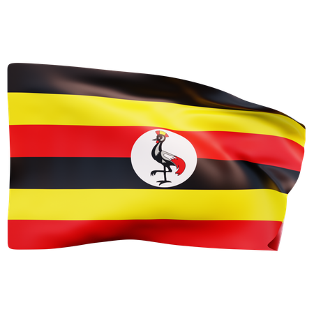 Bandeira de Uganda  3D Icon