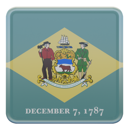 Bandeira de Delaware  3D Flag