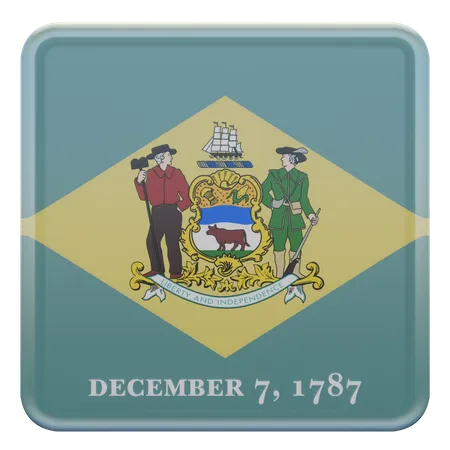 Bandeira de Delaware  3D Flag