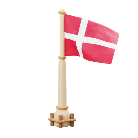 Bandeira da Dinamarca  3D Icon