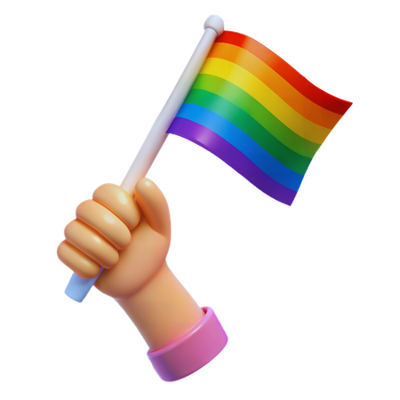 Bandeira do arco-íris  3D Icon