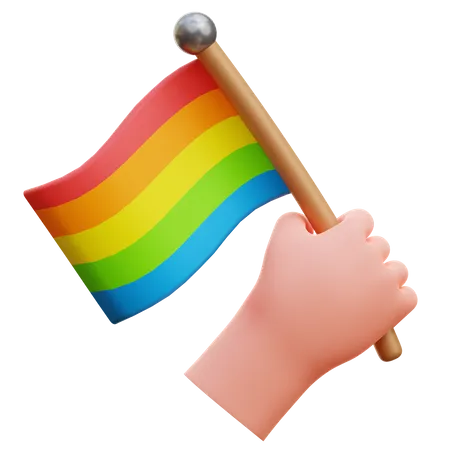 Bandeira do arco-íris  3D Illustration