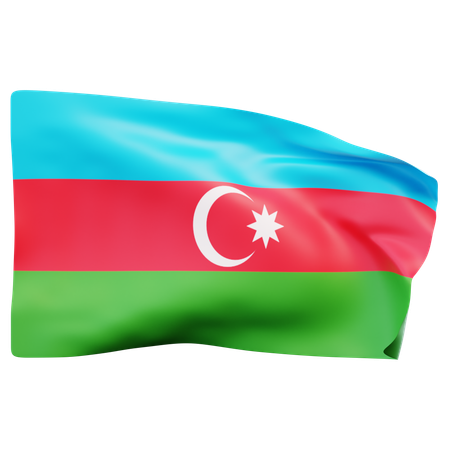 Bandeira do Azerbaijão  3D Icon