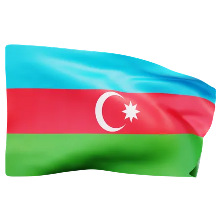 Bandeira do Azerbaijão  3D Icon