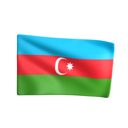 Bandeira do Azerbaijão  3D Icon