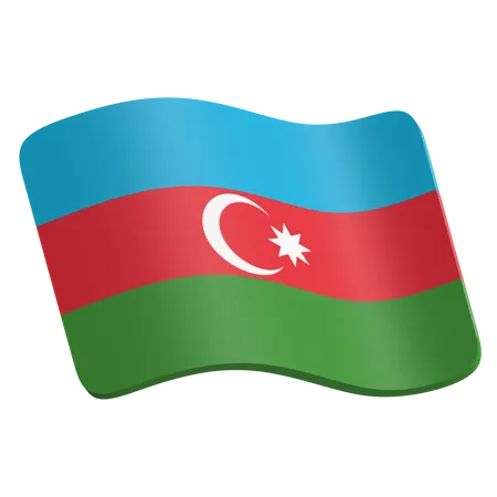 Bandeira do Azerbaijão  3D Icon