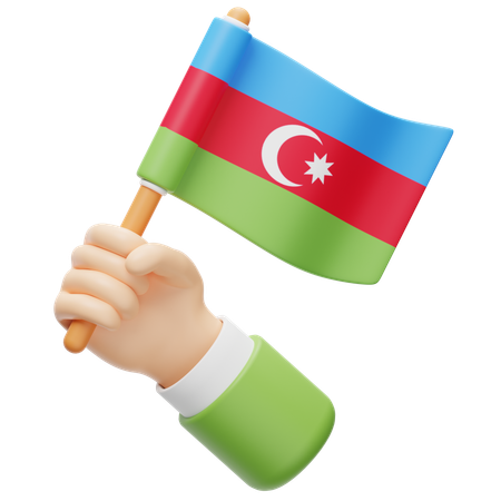 Bandeira do Azerbaijão  3D Icon