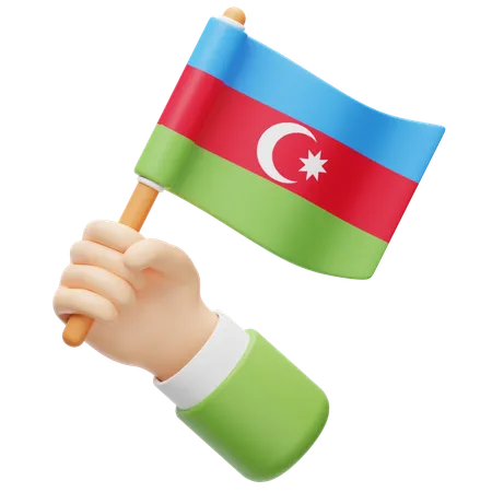 Bandeira do Azerbaijão  3D Icon