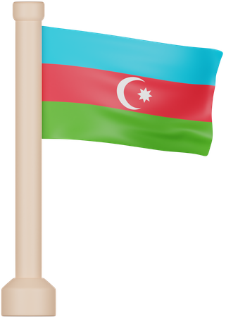 Bandeira do Azerbaijão  3D Icon