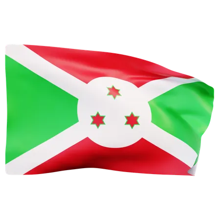 Bandeira do burundi  3D Icon