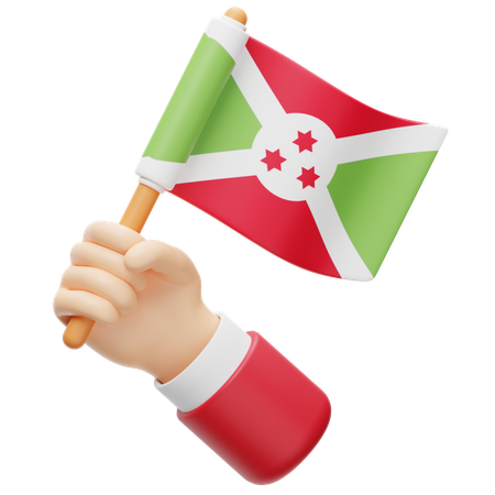 Bandeira do burundi  3D Icon