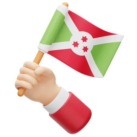 Bandeira do burundi  3D Icon