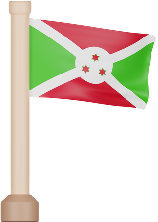 Bandeira do burundi  3D Icon