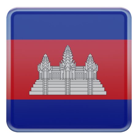 Bandeira do Camboja  3D Flag