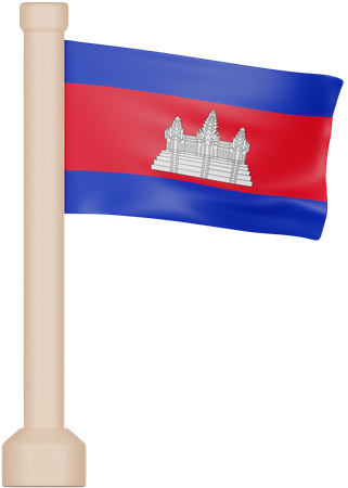 Bandeira do Camboja  3D Icon