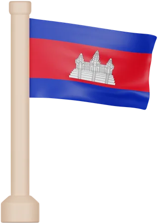 Bandeira do Camboja  3D Icon