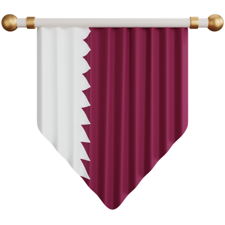 Bandeira do Catar  3D Icon