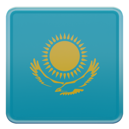 Bandeira do Cazaquistão  3D Flag
