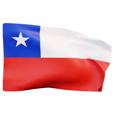 Bandeira do chile  3D Icon