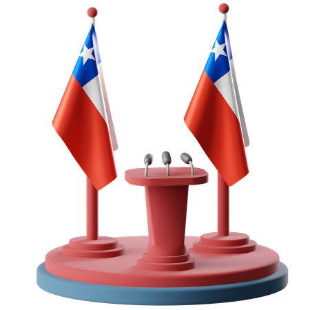 Bandeira do Chile  3D Icon